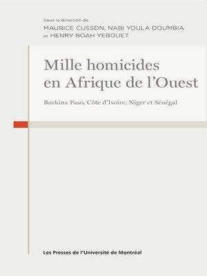 cover image of Mille homicides en Afrique de l'Ouest